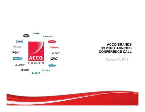 ACCO Brands Corporation 2018 Q3 - Results - Earnings Call Slides (NYSE ...