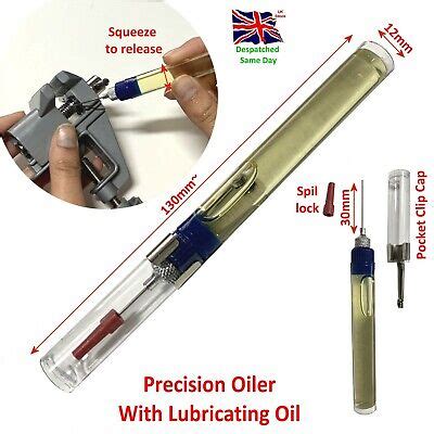 Precision Oil Pen Needle Oiler For Watches Hobby Lubrication Pocket