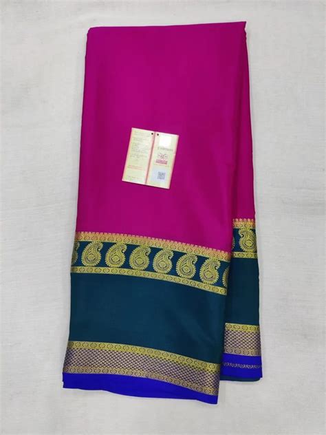 Plain Pure Mysore Silk Sarees 6 3 M With Blouse Piece At Rs 7000