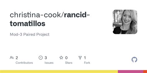 GitHub Christina Cook Rancid Tomatillos Mod 3 Paired Project