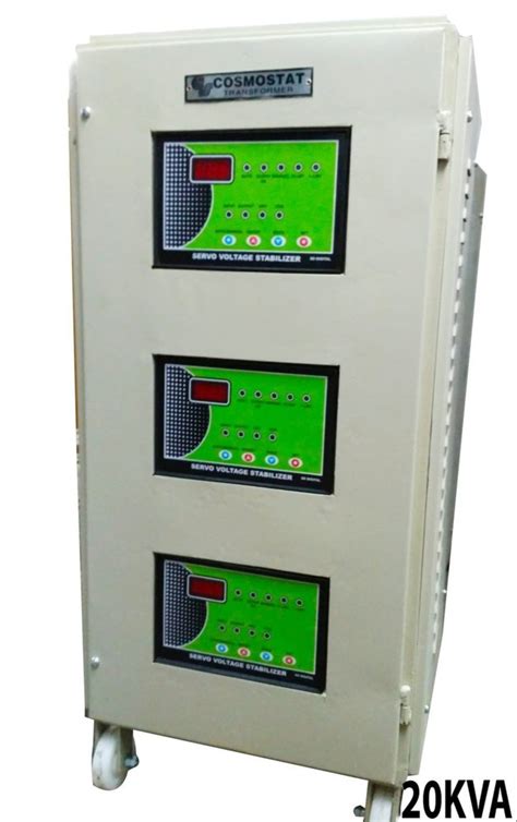 Kva Air Cooled Three Phase Servo Stabilizer For Industrial At Rs