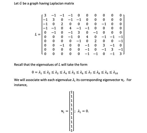 Let G Be A Graph Having Laplacian Matrix ܝ ܂ ܝ ܝ ܚ ܘ