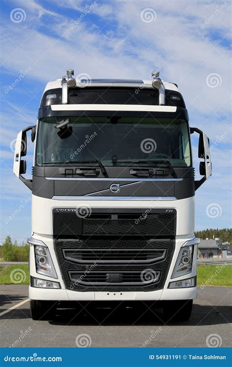 New White Volvo Fh Truck Front View Editorial Photo Image Of Full