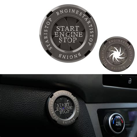 Elecdon Car Start Button Cover Engine Start Stop Button Spin Cover