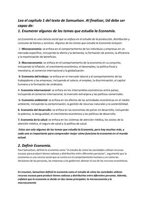 GUIA DE Lectura Economia 4 Guía de lectura UNIDAD 4 Actividades