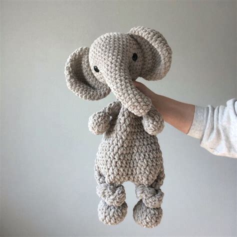 Extra Large Elephant Snuggler Extra Large Elephant Lovey Crochet