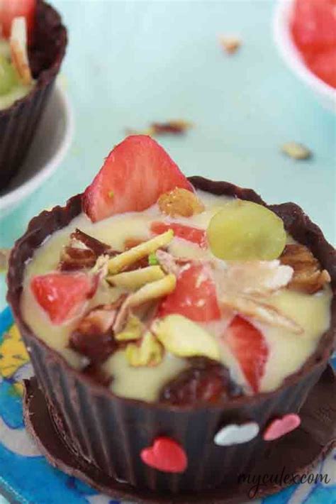 Custard Filled Chocolate Dessert Cups • My Culinary Expressions