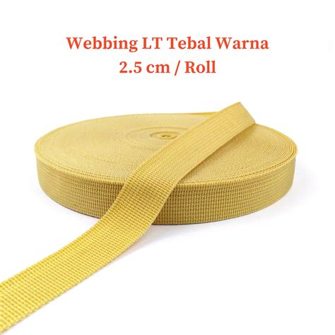 Jual Tali Webbing Bisban Tas LT 2 5 Cm Tebal Warna Per Roll Shopee