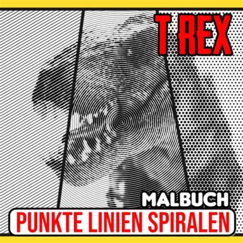 T Rex Punkte Linien Spiralen Malbuch Gattung der großen Theropoden