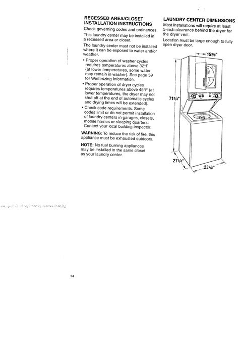 Kenmore Stackable Washer Dryer Repair Manual