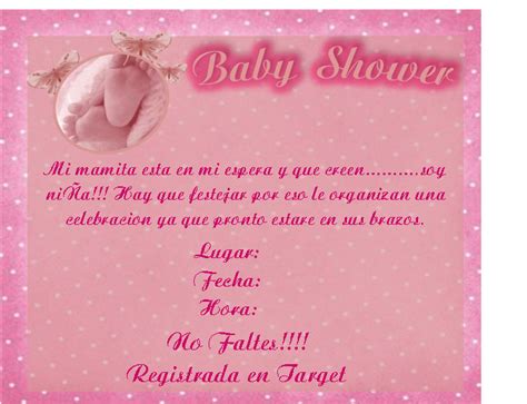 Mensajes Para Las Invitaciones A Baby Shower Imagui