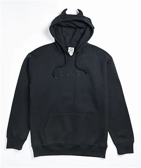 Black Hoodie With Devil Horns Uk