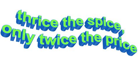 Thrice The Spice Only Twice The Price Sticker By Animatedtext For Ios