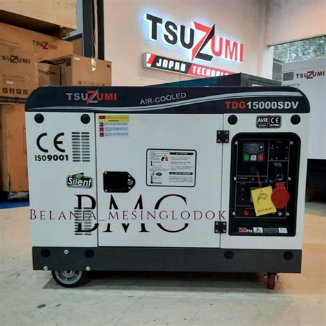 Jual Genset Silent 15 KVA 10000 12000 Watt 3 Phase Tsuzumi TDG 15000SDV