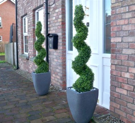 Best Artificial Cm Ft Boxwood Buxus Topiary Spiral Tree Uv Fade