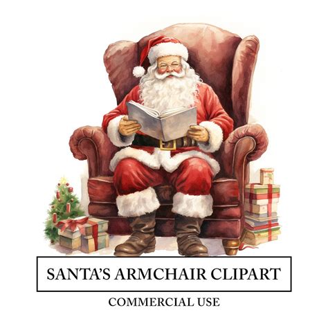 Clipart de Noël fauteuil du père Noël 8 fichiers de Etsy France