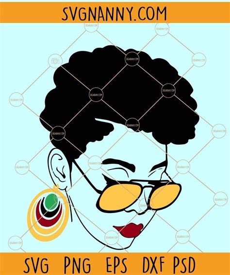 Afro Melanin Svg Black Girl Magic Svg Black Woman Svg Afro Hair Svg