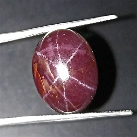 Natural Star Garnet Gemstone 6 Ray Star Garnet Cabochon Loose Etsy