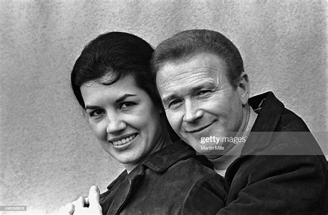 Actor And Comedian Red Buttons With His Wife Alicia Prats Pose For A