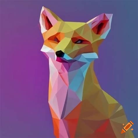 Low Poly Fox Illustration On Craiyon