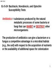 Mbio Ex Bacitracin Novobiocin And Optochin Susceptibility