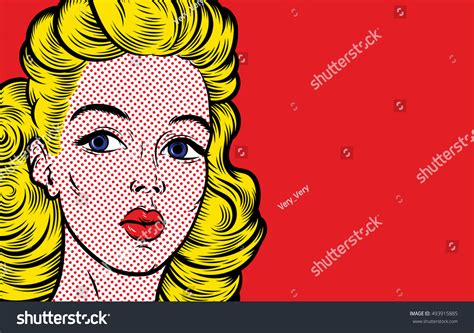 Pop Art Vector Illustrations Cute Blond Stock Vector Royalty Free