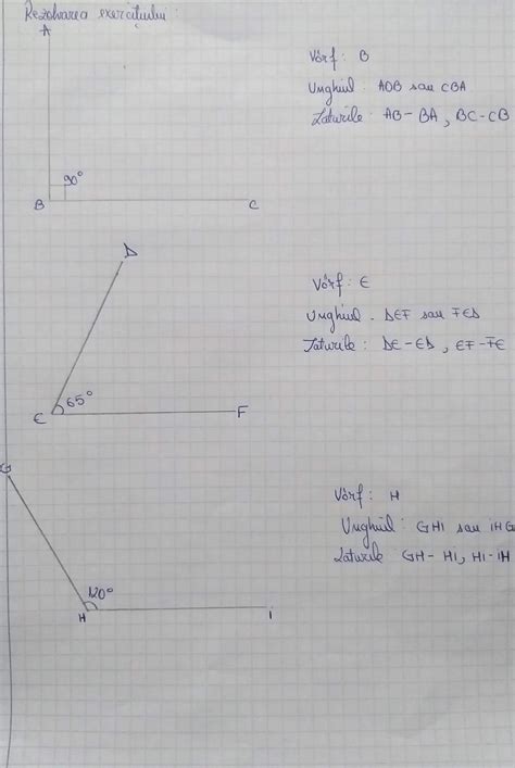 Desenează Trei Unghiuri Notează Leapoi Completează Tabelul Alăturat