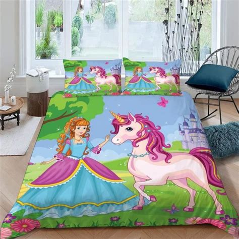 Housse De Couette X Cm Licorne Parure De Lit Ado Gar On Fille