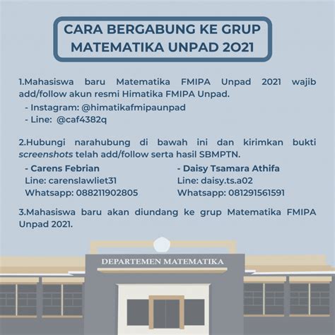 Selamat Datang Mahasiswa Baru Matematika Unpad Jalur SBMPTN 2021