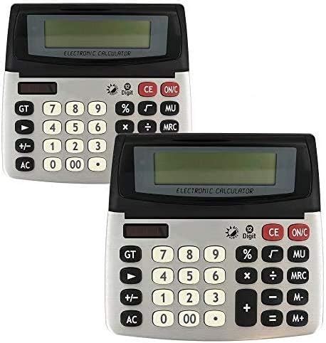 Amazon Emraw 12 Digit Dual Power Desktop Calculator With