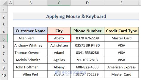 Selecting Non Adjacent Or Non Contiguous Cells In Excel 5 Easy Ways