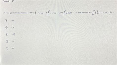 Solved Question 10let F ﻿and G ﻿be Continuous Functions Such