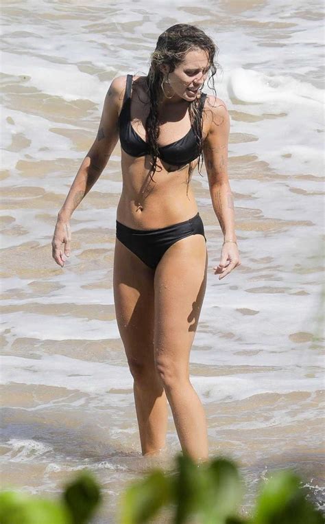 Miley Cyrus In A Black Bikini On The Beach In Hawaii 09 06 2023 2