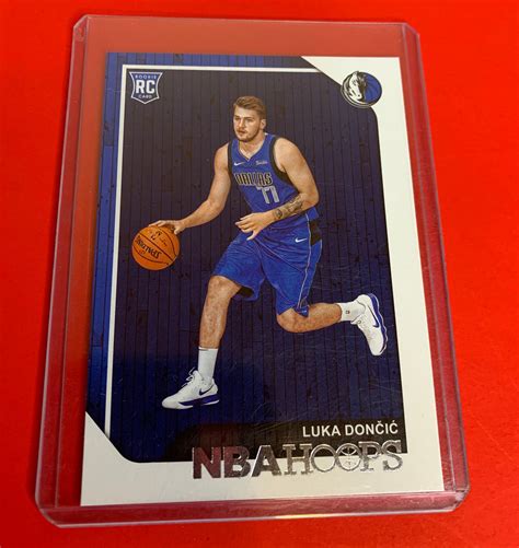 Luka Doncic Rookie Card Nba Hoops Panini 2018 19 268 Dallas Mavericks