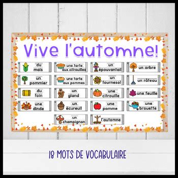 French Fall Vocabulary Activities Vocabulaire D Automne Worksheets