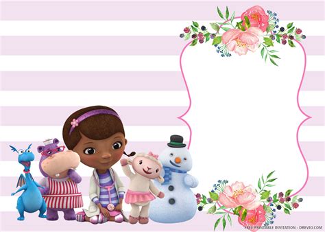 Free Printable Doc Mcstuffins Birthday Invitation Template