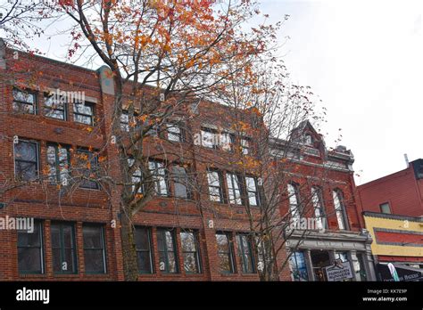 Old Historic Buildings In Dowtown Fairhaven Washington Stock Photo Alamy