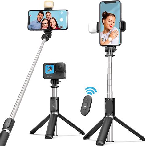 Hybite Selfie Stick With Light Selfie Stick With Reinforced Tripod