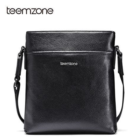 Teemzone Men Tote Bags Famous Brand New Fashion Man Leather Messenger