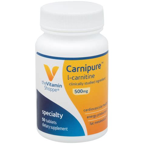 Carnipure L-Carnitine 500 mg (50 Tabletas) | the Vitamin Shoppe Paraguay