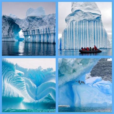 Striped Icebergs In A Variety Of Colours Including Brown Black