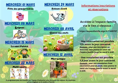 Programme Accueil De Loisirs Mars Avril Commune De Qu Dillac