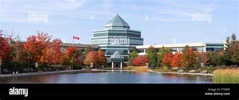 Atrium Of Nortels Ottawa Campus In The Autumn Formerly Bell Northern