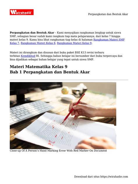 Perpangkatan Dan Bentuk Akar Pdf