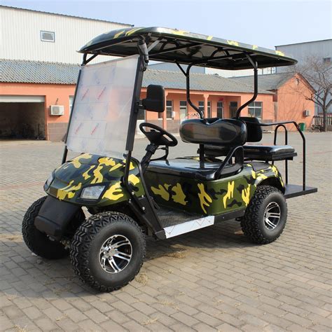 V Ah Lithium Battery Km Mileage Seats Electric Golf Cart