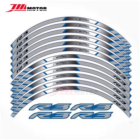 Pcs X R Logo Motorcycle M Reflective Wheel Edge Outer Rim Stripe