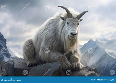 Mountain goat. Snow goat stock photo. Image of snow - 291923516