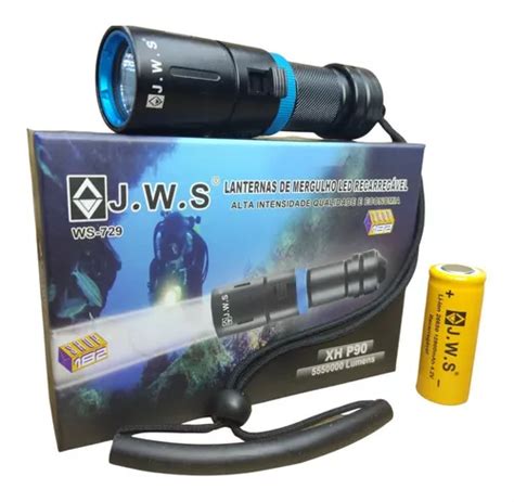 Lanterna De Mergulho Led Xh P Profissional Super Forte Jws