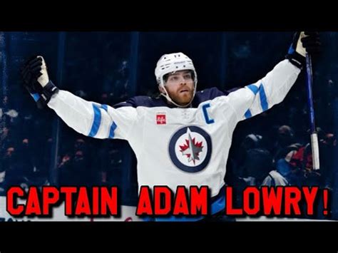 Adam Lowry Named Captain Of The Winnipeg Jets Jets Fan Reaction