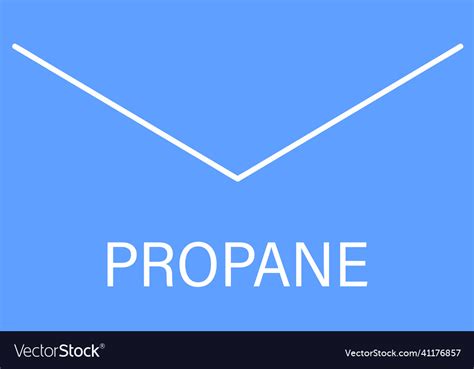 Propane hydrocarbon molecule skeletal formula Vector Image